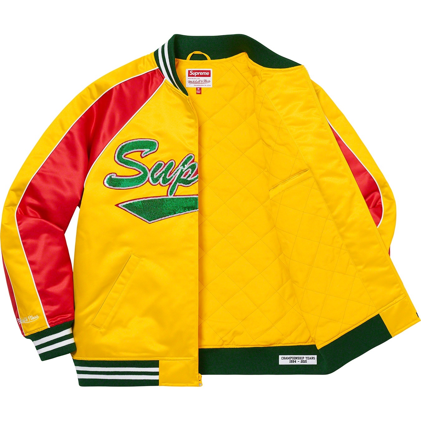 Supreme®/Mitchell & Ness® Sequin Logo Varsity Jacket view 7